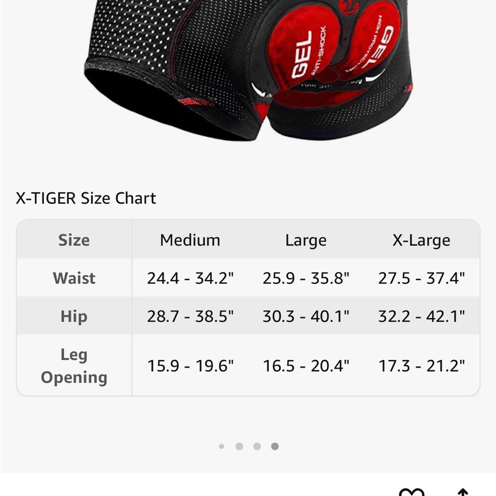 X-TIGER Men's Cycling Underwear Shorts